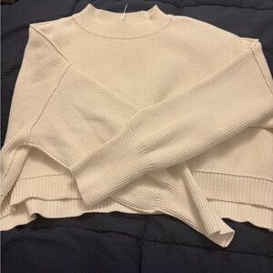Free People Cream Crew Neck Sweater size S worn twice